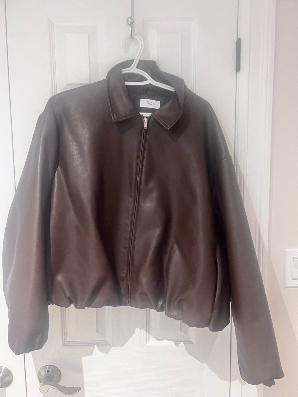 Suzy Sheir Faux Learher Jacket
